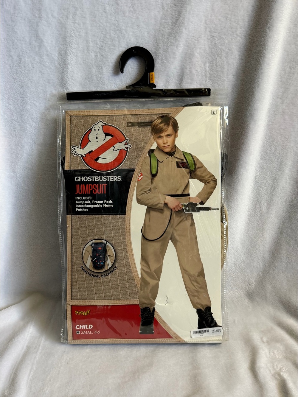 Kids Ghostbusters Classic Jumpsuit with Proton Pack Small 4-6 NEW